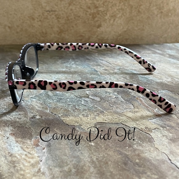 NWT Pink Leopard 2.50 Bling Reader Glasses & Case - Picture 7 of 8